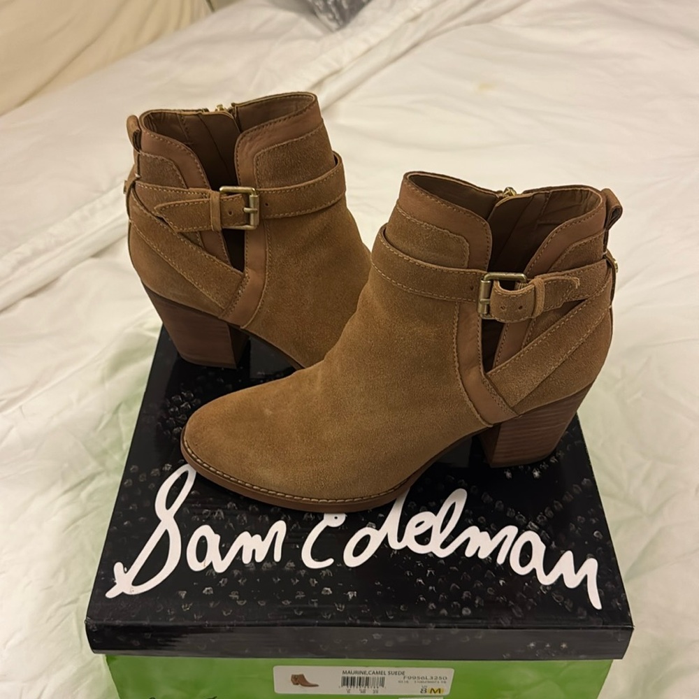 Sam Edelman Maurine Camel Suede Boots